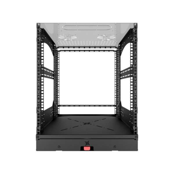 19" Auszieh- und drehbares Rack 12RU, 130kg Traglast, 490B x 498T x 614H