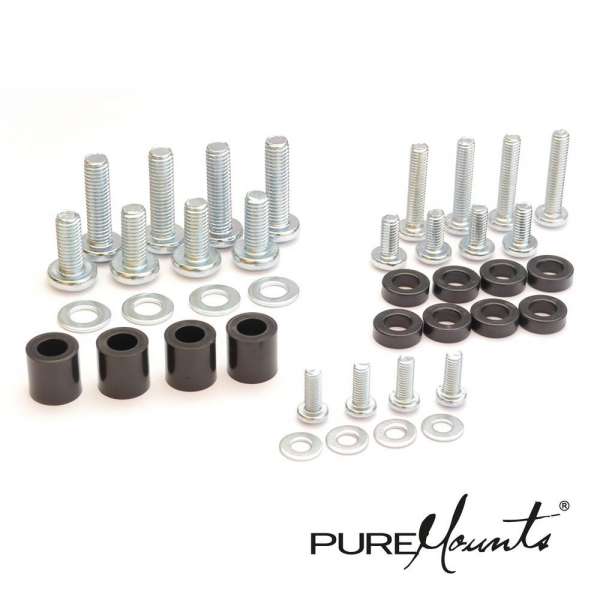 PureMounts® Universeller VESA Adapter 50x50 bis 200x200 schwarz