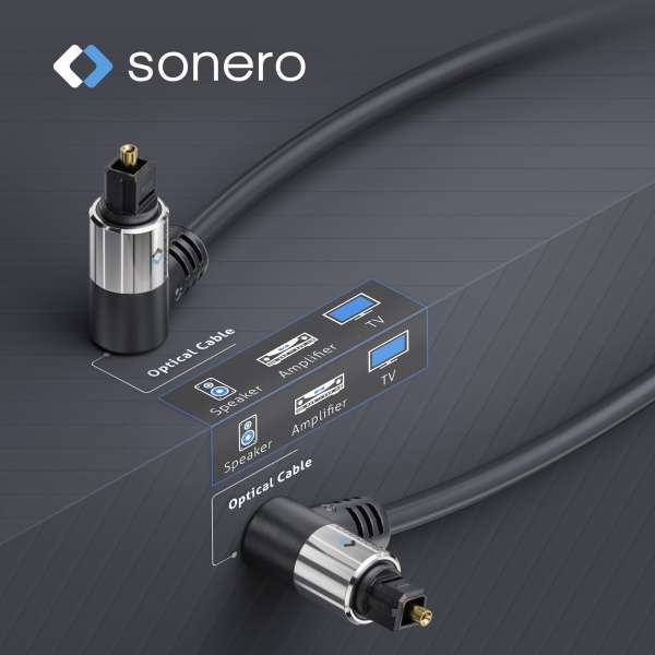 sonero Optisches Audio Kabel 2x90° 1,0m