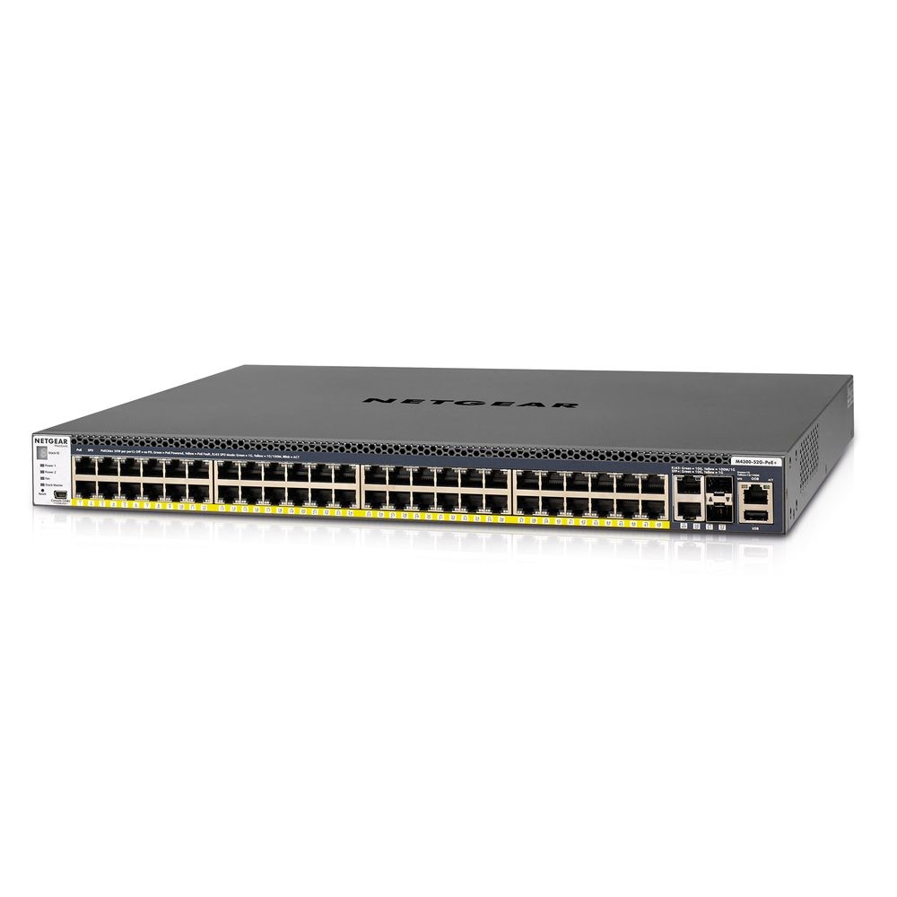 M4300 48x1G PoE+ 591W, 2x10G, 2xSFP+ Managed Switch (1000W PSU) | OneAV ...