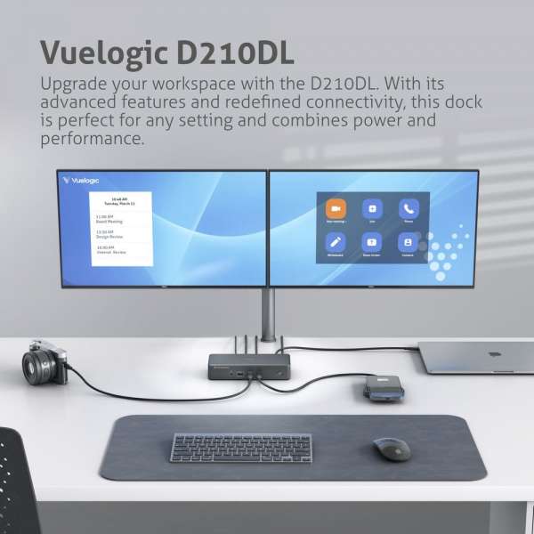 Vuelogic - USB-C Docking Station - Dual Screen DisplayLink ready - 4K Unterstützung