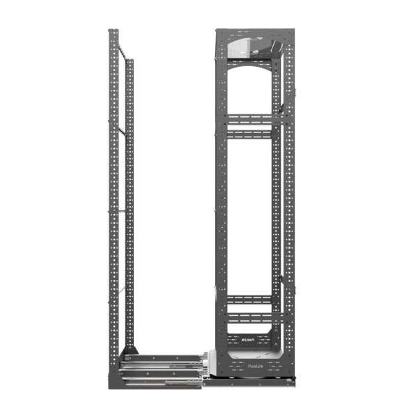 19" Auszieh- und drehbares Rack 42RU, 300kg Traglast, 490B x 510T x 1943H