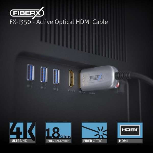 FiberX Serie - HDMI 4K Glasfaser Extender Kabel - 70m