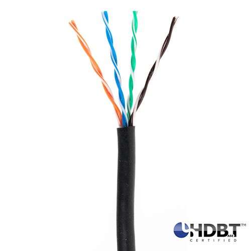 ICE Cable - Cat.5e Kabel, 350MHz, UTP, 24AWG, SBC, HDBaseT, 305m Pulloutbox, Farbe: schwarz