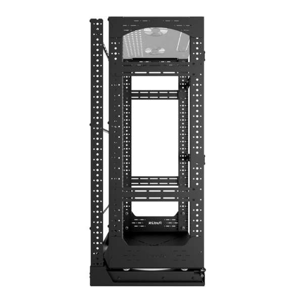 19" Auszieh- und drehbares Rack 24RU, 130kg Traglast, 490B x 498T x 1148H