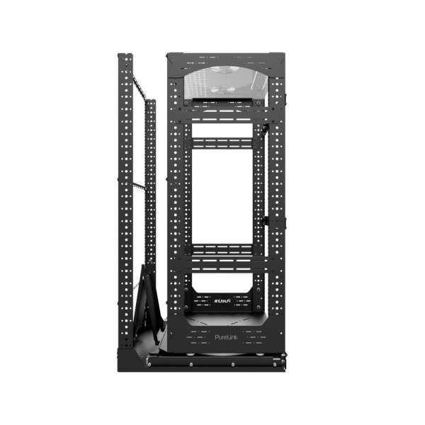 19" Auszieh- und drehbares Rack 24RU, 200kg Traglast, 490B x 608T x 1141H