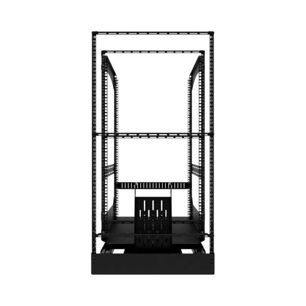 19" Auszieh- und drehbares Rack 20RU, 200kg Traglast, 490B x 608T x 963H