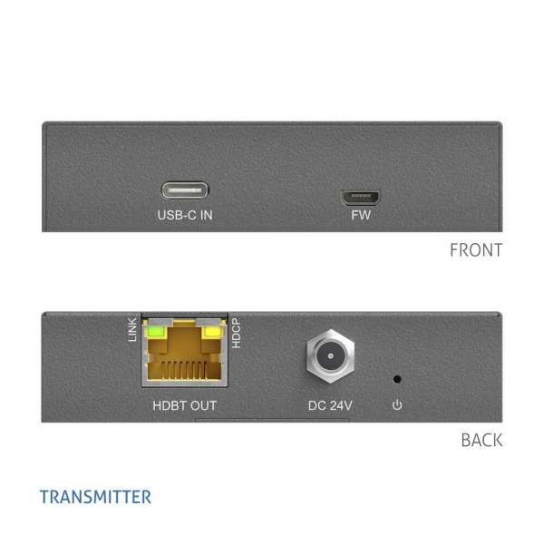 PureTools - HDBaseT USB-C Transmitter - HDBaseT 3.0 - 4K (60Hz 4:4:4) USB-C Video und Daten