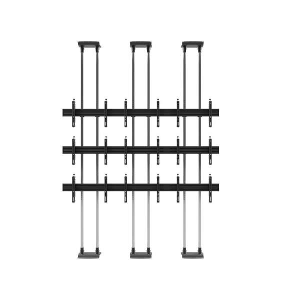 Video Wall Bolt Down Floor-to-Ceiling Mount, modular 3x3, für 42-47" Bildschirme, Querformat