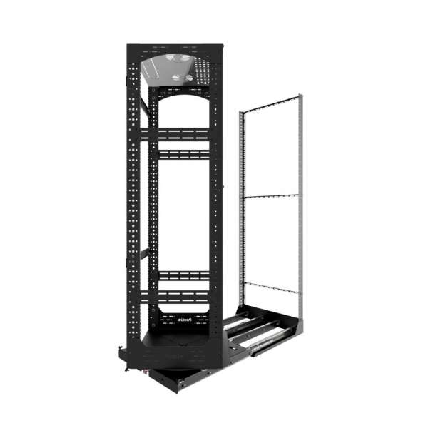 19" Auszieh- und drehbares Rack 32RU, 300kg Traglast, 490B x 510T x 1498H