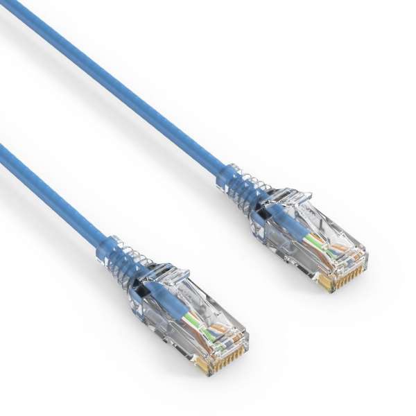 CAT 6 Patchkabel. SLIM - UTP - LSOH - blau - 0,50m