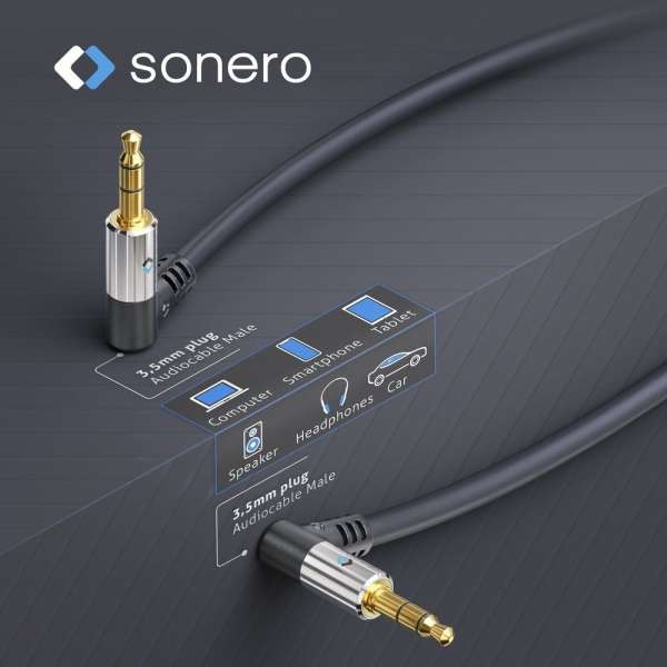 sonero 3,5mm Audio Kabel 2x90° 2,0m