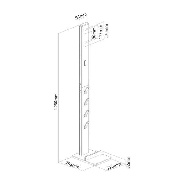 PureMounts® Staubsaugerständer für Dyson® Vacuum, weiß