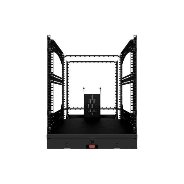 19" Auszieh- und drehbares Rack 12RU, 130kg Traglast, 490B x 608T x 614H