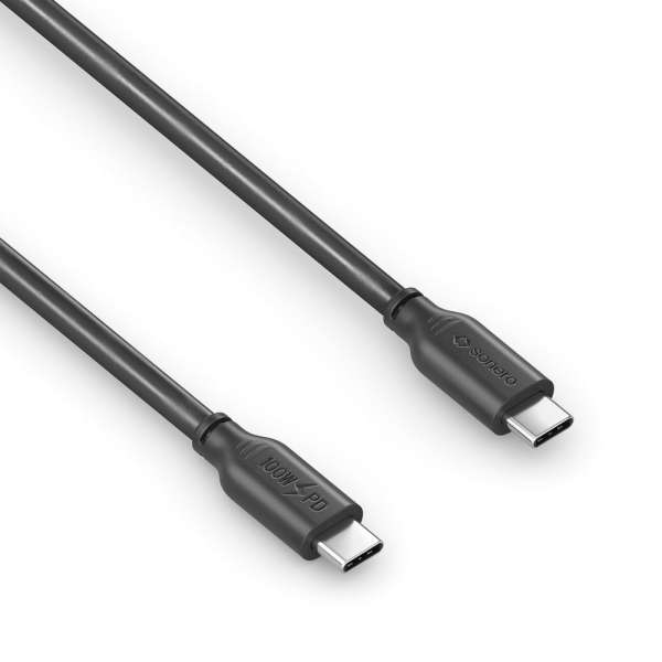 USB-C auf USB-C Ladekabel - USB 2.0, 100W PD - schwarz - 2,00m