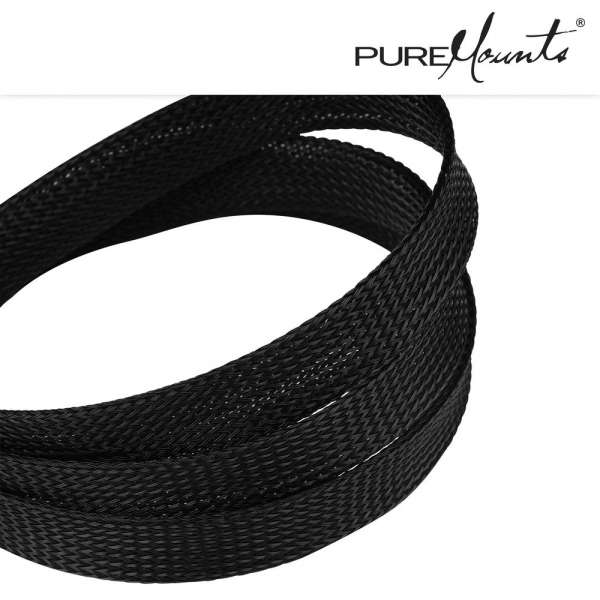 Kabelschlauch Polyester 50m Schwarz