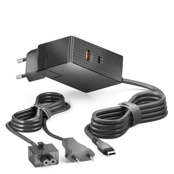 Vuelogic - USB-C & USB-A GaN Ladegerät - 3-Port - 100W PD - schwarz