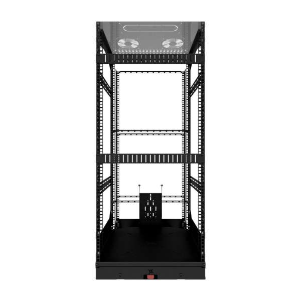 19" Auszieh- und drehbares Rack 24RU, 130kg Traglast, 490B x 608T x 1148H