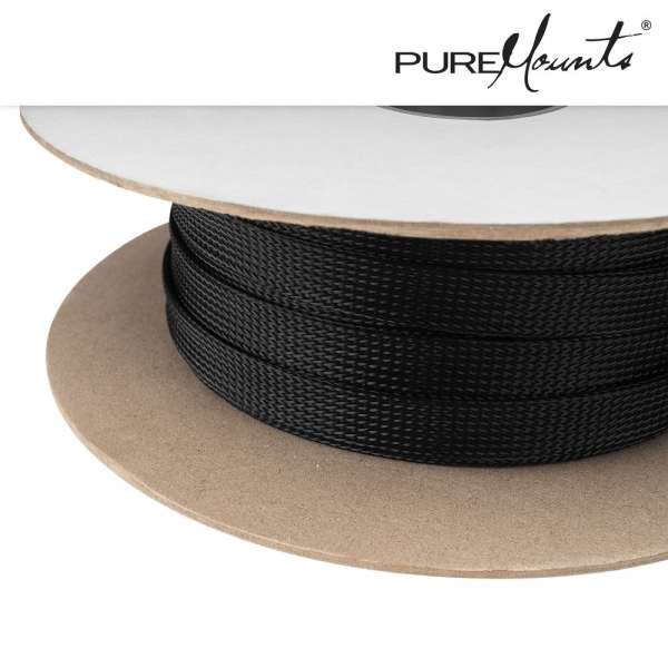 Kabelschlauch Polyester 50m Schwarz