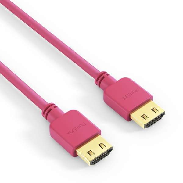 HDMI Kabel - PureInstall - Slim 1,00m - Rot