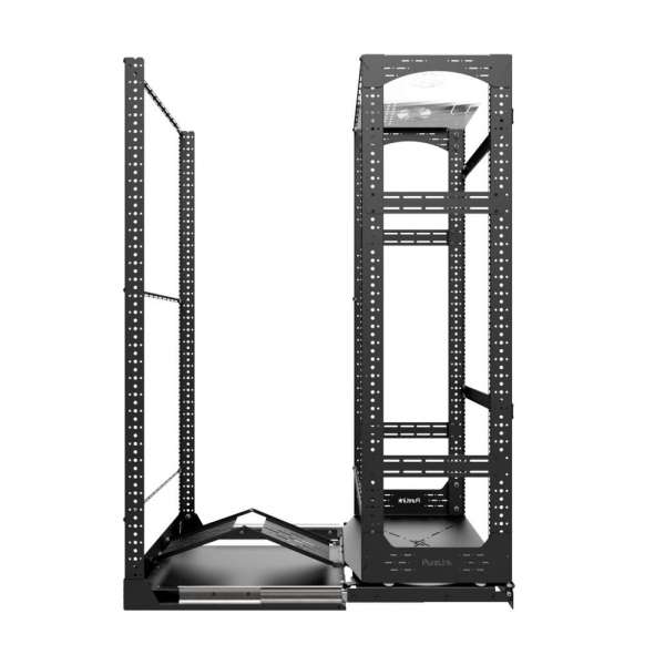 19" Auszieh- und drehbares Rack 32RU, 130kg Traglast, 490B x 608T x 1505H