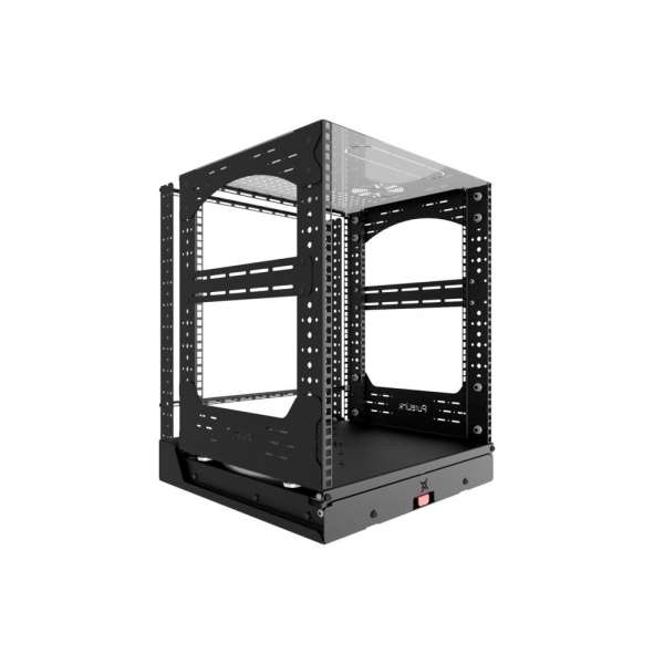 19" Auszieh- und drehbares Rack 12RU, 130kg Traglast, 490B x 498T x 614H 19" Auszieh- und drehbares Rack 12RU, 130kg Traglast, 490B x 498T x 614H