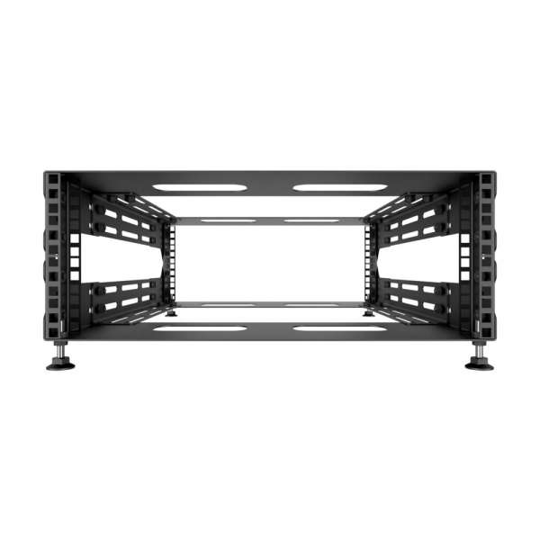 19" Skelett-Rack mit offenem Rahmen und einstellbarer Tiefe 4HE, 100 kg, 492B X von 500 bis 700T X 184H