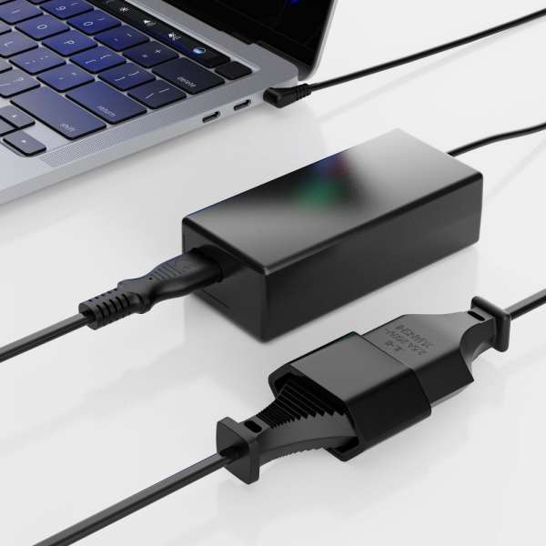 Netzkabel Verlängerung - Euro Stecker gerade auf Euro Buchse gerade. Schwarz. 2,00m