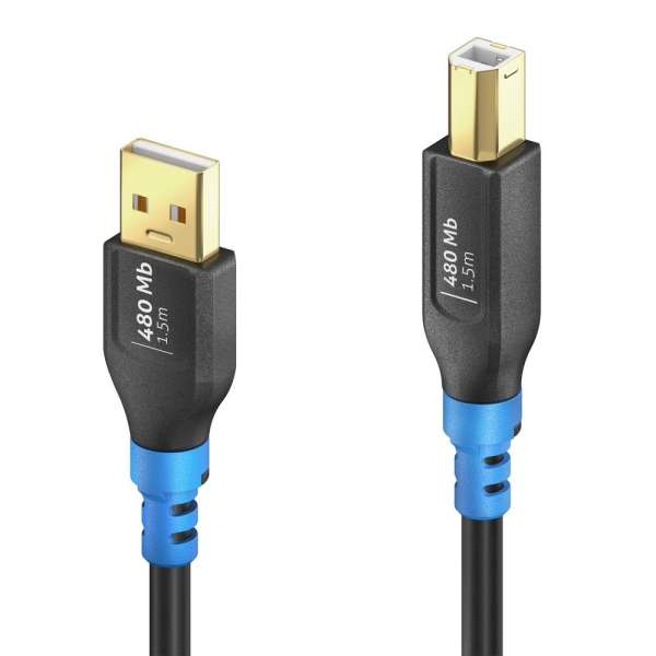 FlexInstall USB-A auf USB-B Kabel USB 2.0 480Mbps 1.50m