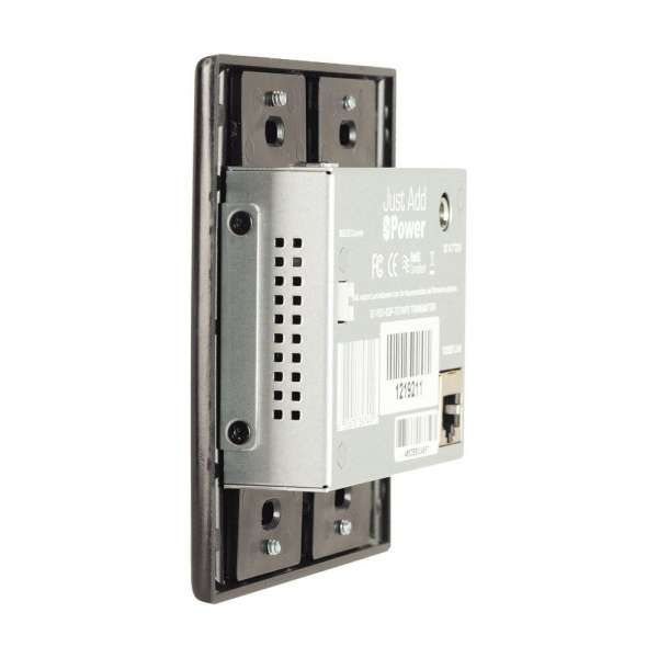 JustAddPower - Ultra Series 2-Gang Thin 4K Wallplate POE Encoder (Transmitter) - schwarz