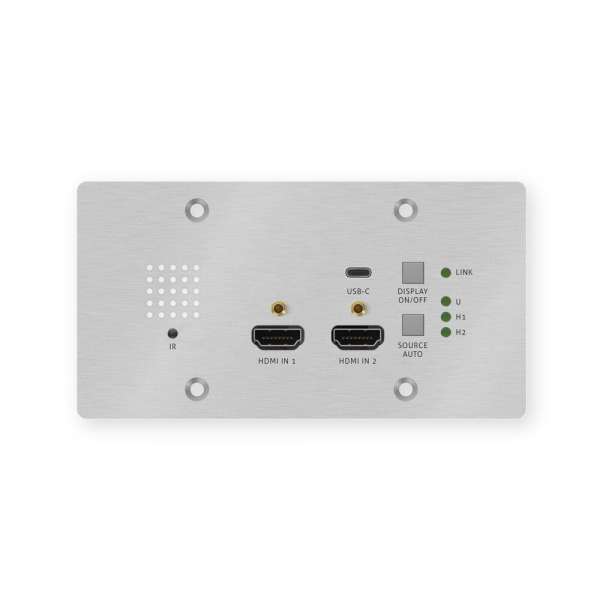 PureTools - HDBaseT Wallplate Transmitter mit Rahmen, 2x HDMI & USB-C Eingänge, 4K, 40m 4K / 70m 1080p PureTools - HDBaseT Wallplate Transmitter mit Rahmen, 2x HDMI & USB-C Eingänge, 4K, 40m 4K / 70m 1080p