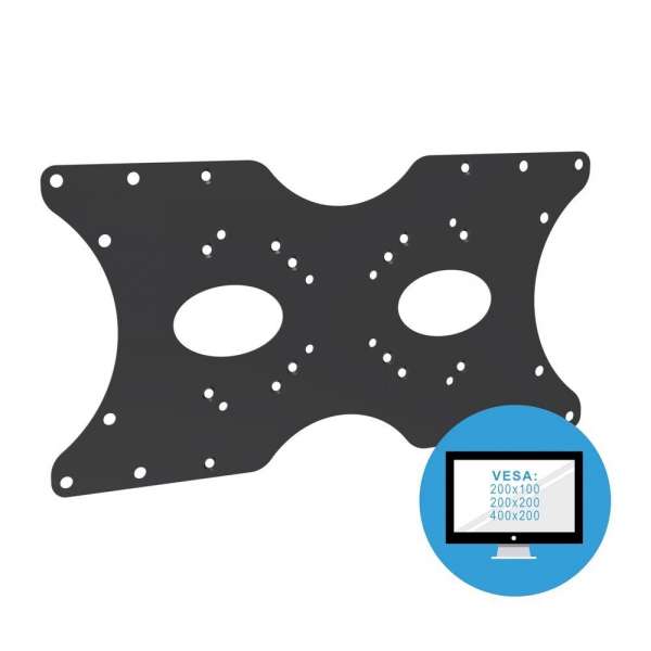 PureMounts® Universeller VESA Adapter 50x50 bis 400x200 schwarz