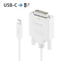 USB-C auf DVI Kabel - 1920x1200 - WUXGA - iSerie - weiß - 1,00m USB-C auf DVI Kabel - 1920x1200 - WUXGA - iSerie - weiß - 1,00m