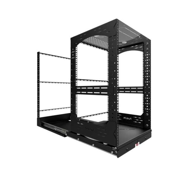 19" Auszieh- und drehbares Rack 16RU, 200kg Traglast, 490B x 510T x 785H
