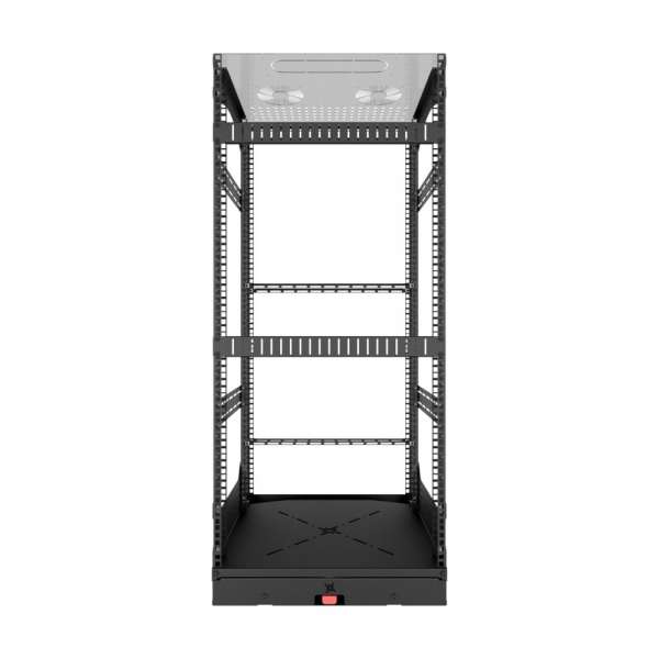19" Auszieh- und drehbares Rack 24RU, 130kg Traglast, 490B x 498T x 1148H