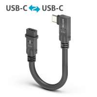 USB-C auf 90° USB-C Portsaver (links/rechts) USB4 Gen2x2 20Gbps - PureInstall 0.10m USB-C auf 90° USB-C Portsaver (links/rechts) USB4 Gen2x2 20Gbps - PureInstall 0.10m