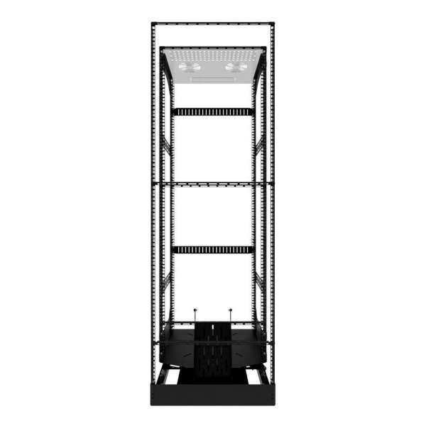 19" Auszieh- und drehbares Rack 32RU, 130kg Traglast, 490B x 608T x 1505H
