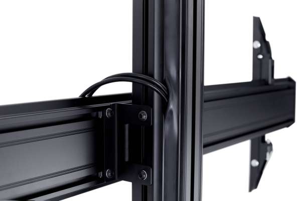 Flachbildschirm-Videokonferenz-Trolley für zwei 42-55" Bildschirme