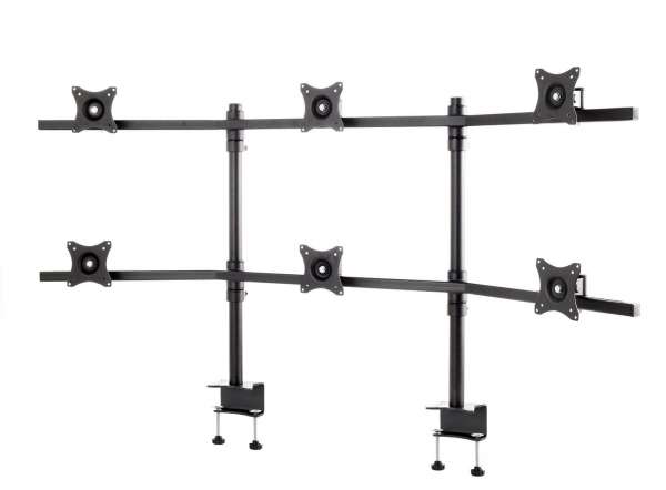 Tischhalterung für sechs 19-27"-Bildschirme