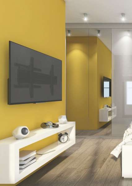 Doppelschwenkarm-Wandhalterung für 49-65"-Bildschirme