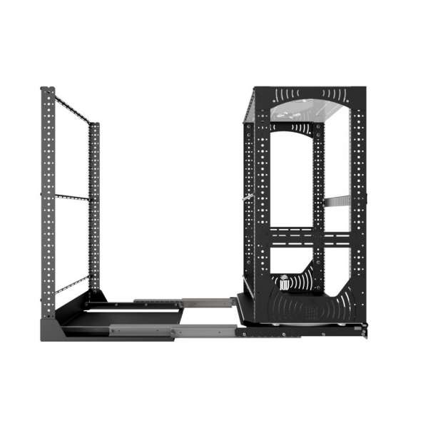 19" Auszieh- und drehbares Rack 20RU, 160kg Traglast, 490B x 510T x 963H