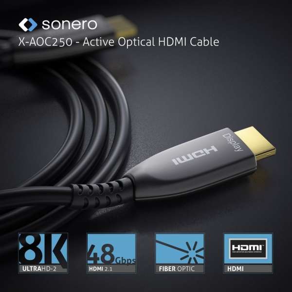 sonero Aktives HDMI 8K AOC Extender Kabel - 50m