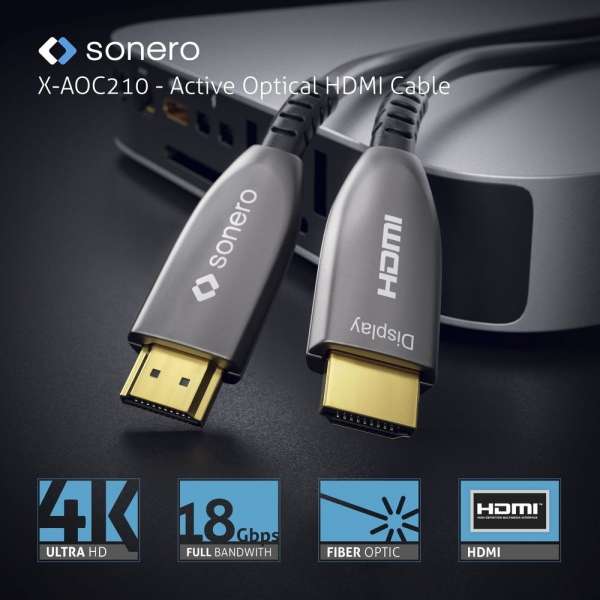 sonero Aktives HDMI 4K AOC Extender Kabel - 20m
