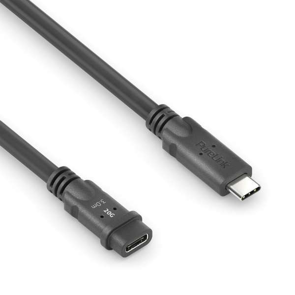 USB-C auf USB-C Verlängerungskabel USB4 Gen2x2 20Gbps - PureInstall 3.00m