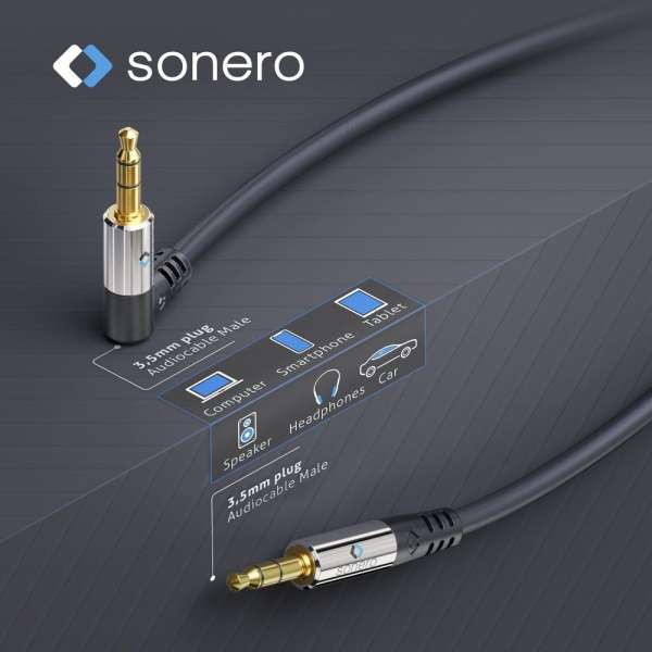 sonero 3,5mm Audio Kabel 1x90° 1,0m
