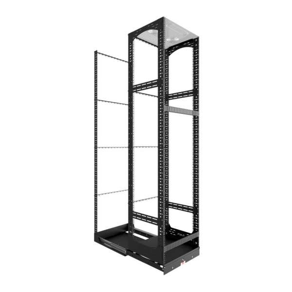 19" Ausziehbares und drehbares Rack 42RU, 125 kg Last, 490B X 498T X 1950H