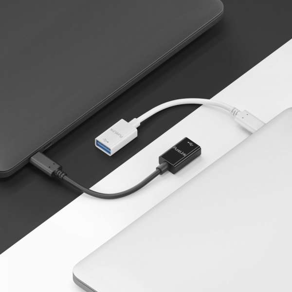 USB-C auf USB-A Adapter - USB 3.1 Gen1 - OTG - iSerie - weiß - 0,10m