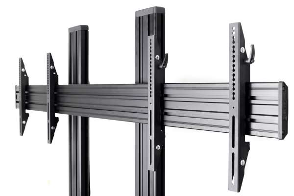 Flachbildschirm-Videokonferenz-Trolley für zwei 42-55" Bildschirme