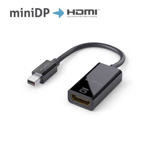 Mini DisplayPort auf HDMI Adapter - 4K60 - iSerie - schwarz - 0,10m Mini DisplayPort auf HDMI Adapter - 4K60 - iSerie - schwarz - 0,10m