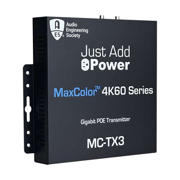JustAddPower - MaxColor™ 4K60 4:4:4 Encoder (Transmitter), 36-Bit in & out mit AES67, USB-C & HDMI out